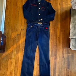 Apple bottom denim two-piece set